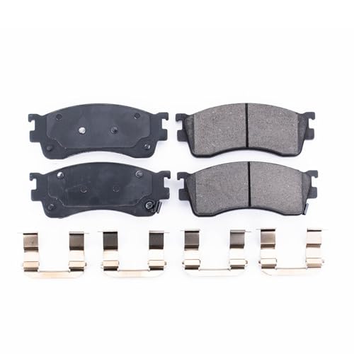 Image of PowerStop Front Brake Pads for Mazda Protege 2001-02 - Z17 Ceramic Brake Pads with Installation Hardware, 17-893