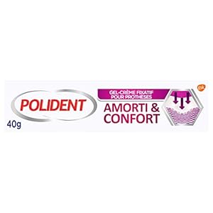 Polident – fixeercrème Amorti & Confort – voor tandprothese, gedeeltelijk of compleet – formaat: 1 x 40 g