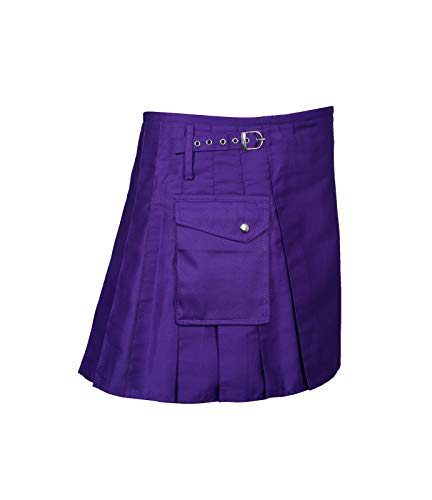 CLOUD KILT" Kilt for Women 100% Cotton Jeans Traditional Scottish Kilt (Made to Order) Black4