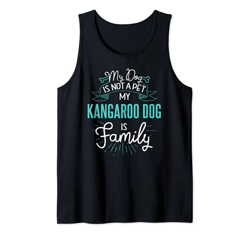 Cute Kangaroo Dog Design Family Dog Giftn Tank Top, Black