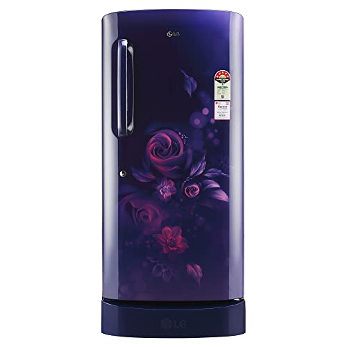 Image of LG 215 L 3 Star Direct-Cool Single Door Refrigerator (GL-D221ABED, Blue Euphoria, Base stand with drawer & Fast Ice Making, 2022 Model)