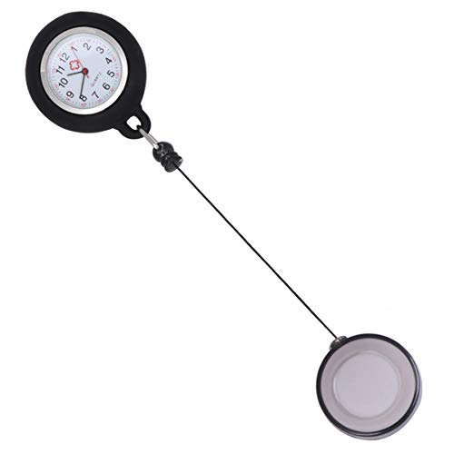 NICERIO Nurse Fob Watch for Nurses Doctors - Clip On Retractable Pocket Hanging Watch Test Watch Badge Reel Pocket Watch for Nurse Doctors Students