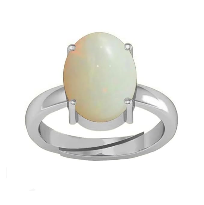 SIDHGEMS 14.00 Ratti 13.25 Carat Super Multi-fire Opal Silver Plated Ring Certified Natural Oval White Australian Loose Gemstone (Certified Card from Lab - Certificate) (B0CXM7W665) Amazon Price History, Amazon Price Tracker