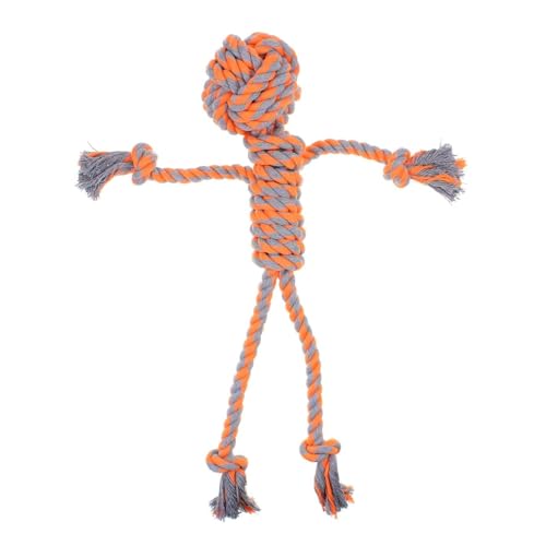 Image of Dog and Puppy Toy Set - Tail, Chew, Teething, Rope, and Tug Toys for Small to Medium Dogs - Washable Cotton Pack (Rope Doll)