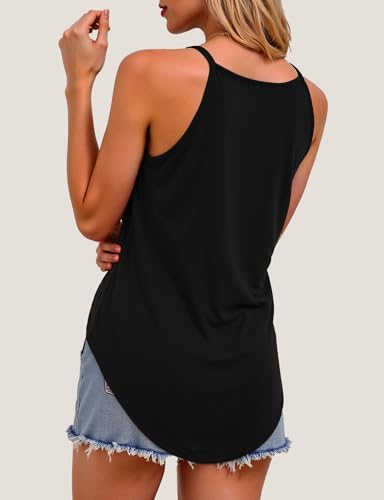 Womens Tank Tops, High Neck Tank Top for Women, Halter Tops for Women, Loose Fit Basic Tee Summer Sleeveless Tops4
