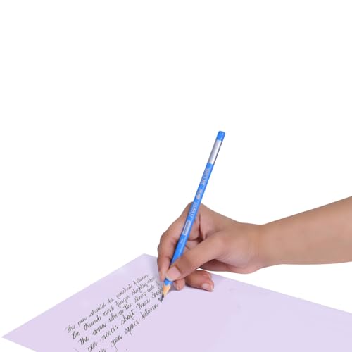 Image of Maped Skyline Pencils with Free Eraser X 3pack|Writing & sketching Pencils|2B Graphite -30Pcs|Strong and Right Dark writing|Triangular Shape for Easy Grip| Fine Wood pencils|Ideal for School & Office