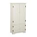 Target Marketing Systems Tall Storage Cabinet with 2 Adjustable Top Shelves and 1 Bottom Shelf, White