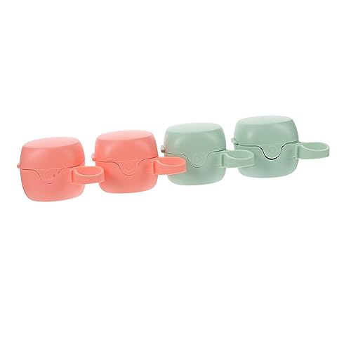 HAPINARY Pacifier Box 4pcs Baby Storage Organizer Pacifier Case for Diaper Bag Carry Loop