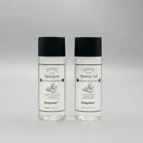 Lot de 120 Bouteilles de shampoing Gel Douche bodyclean 40 ML Parfum Amande