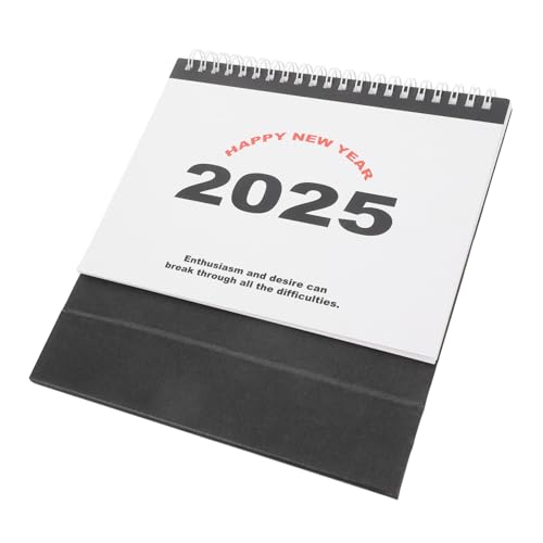 DIKACA 年英文版卓上カレンダー 小型スタンディングデスクカレンダー メ