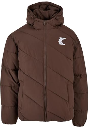 Karl Kani Herren KM224-022-1 KK OG Hooded Puffer Jacket Brown, S