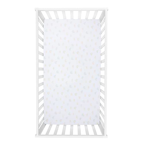 Image of Trend Lab Rainbow Fitted Crib Sheet for Baby Mattress, Made of 100% Cotton, Fits a Standard 28 x 52 in Crib Mattress