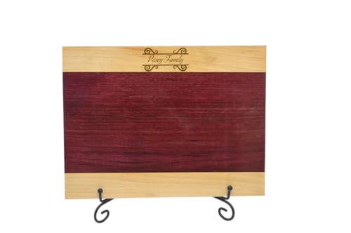 Tabla de cortar rectangular de madera Purple Heart y Maple miniatura 4