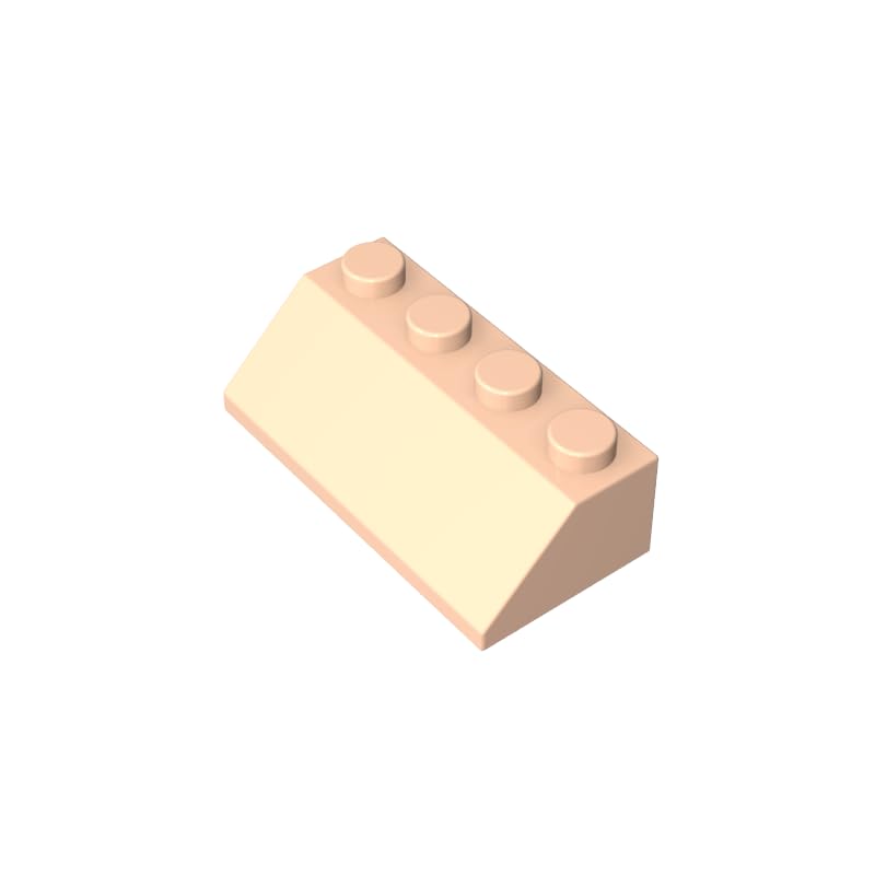 Gobricks 3037 Slope Brick 2x4 45° Sloped Brick 50 Pieces GDS-591 Compatible with Lego Building Blocks Color:Light Nougat 283