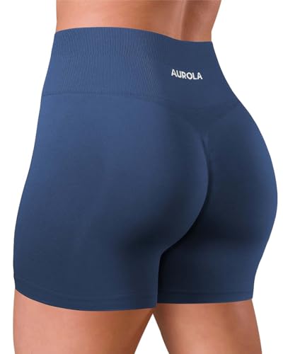 Image of AUROLA Dream Collection Women Workout Shorts High Waist Gym Shorts, Scrunch Butt Seamless Athletic Shorts