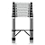 15.5ft Telescopic Ladder - Stainless Steel Telescopic Straight Ladder - 330lb Load Capacity with Locking Mechanism, Retracts with One Hand, Suitable for Home, RV or Outdoor Work(Vertical)