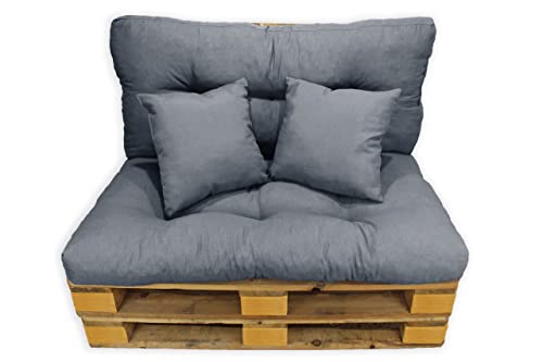Acomoda Textil - Cojines Sofá Palets. Conjunto 4 Piezas para Palet, Asiento 120x80 cm + Respaldo +...