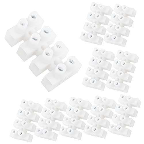 NAMOARLY 10pcs Quick Terminal Quick Connector Speaker Connector Wiring Terminal Connection Quick Connection Terminal Screw Kit White Pa10 Light Strip Manganese Steel Electric Wire