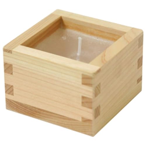 Bougie Hinoki IPPINKA pot à saké bois : bougie parfumée japonaise naturelle