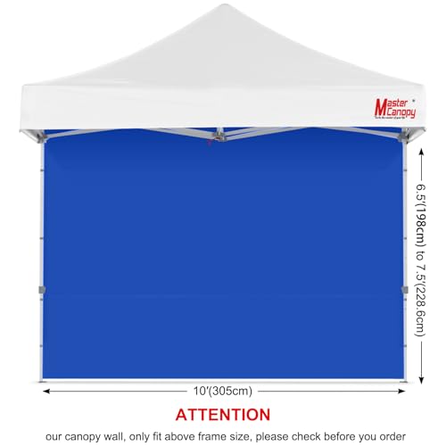 Image of MASTERCANOPY 10x10 Pop Up Canopy Sidewall Only 1-Pack Blue