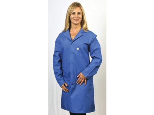 Tech Wear 371ACS-M - ESD-Safe Lab Coat, Royal Blue, Medium