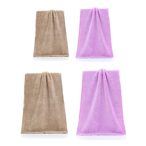 WDhomLT 4pcs Bad Handtuch Korallen Fleece Handtuch Ultra Soft Hoch Saugfähigen Maschine Waschbar Qualität Bad Handtücher…