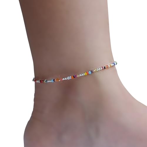 Miya Jewelry Handmade 925 Sterling Silver, Glass Beads Anklet For Women cover