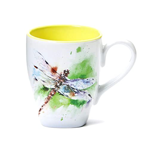Taza decorativa de cerámica Stoneware Dragonfly miniatura 5