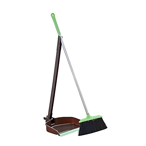 日本クリンテック(Nihon Clean tech) スタイルほうき&ちりとりセット グリーン 幅26.5cm 全長79cm 屋内 ほうきとちりとり一体収納 省スペース