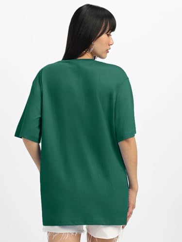 Image of JUNEBERRY 100% Pure Cotton, Pack of 2,Round Neck, Oversized Loose,Drop Shoulder,Graphic Printed, Half Sleeve T-Shirts for Women & Girls, in Different Colors, with Sizes Range from S to 2XL.