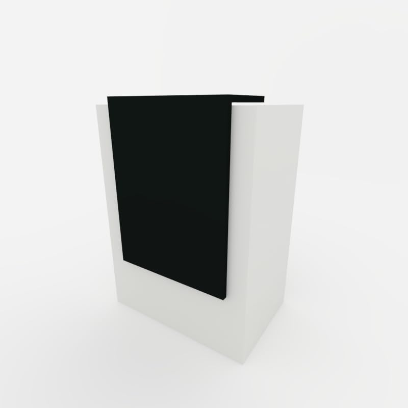 Mostrador de recepcion, para Oficina, Tiendas, pelquerias. Pequeño y Robusto. Medidas 80x50x105. Facil Montaje. Fabricado EN ESPAÑA. (Negro)