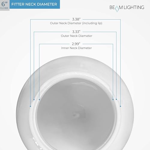 Image of Beam Lighting 6-inch White Acrylic Replacement Globe - Cover for Ceiling, Wall Fixtures, Lamp Posts, or Streetlights (Pack of 2)