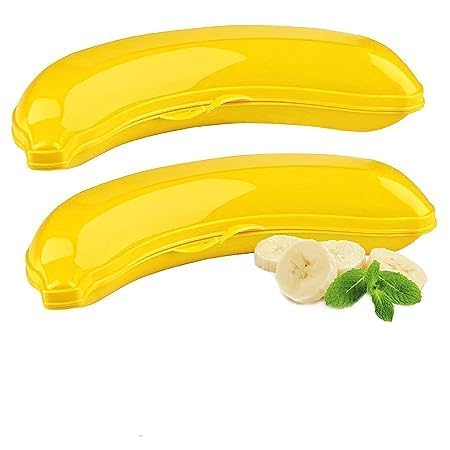 Dainty Homes Pack of 2 Banana Storage Box for Kids - Case, Holder, Cover, Keeper, Guard, Protector (Available Color Will be Sent)-image-1