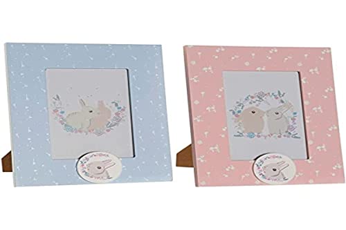 Marco De Fotos Dkd Home Decor Conejo Madera Mdf (2 Pcs) (17 X 1.5 X 22 Cm)