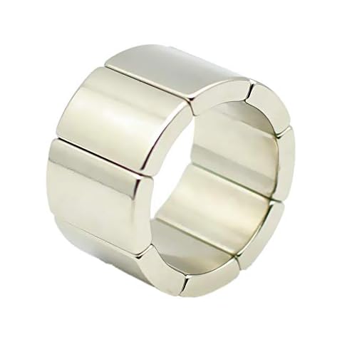 Magerial N42H NdFeB Arc Segment OR18xIR14x45deg.x20mm Strong Motor Magnets for Generators Wind Turbine Rotor Neodymium Permanent Magnet 36mm Diameter 20mm Height 8 Pack Cover