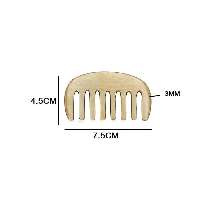 Image of WITSOUL Kansa Comb Massage Tool - kansa Comb for Hair Fall /Growth /blood Circulation & Stress Relief Best for Head Massage (S)