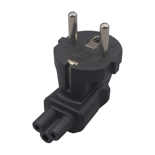 Image of Efillooc C5 Plug Top Converter Replacement Plug for Asus, Lenovo Laptop Power Cable 3 Pin AC Power Plug (2 Pin EU C5)