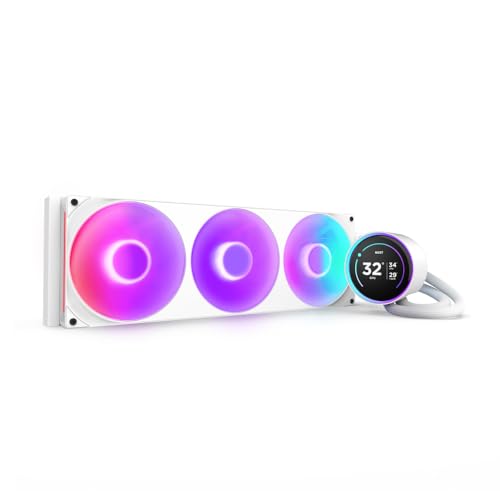 Image of NZXT Kraken Elite 420 RGB 2025 - AIO CPU Liquid Cooler - 420mm Radiator - F420 RGB Core Fan - Customizable 2.72 inch IPS LCD - NZXT Turbine Pump - AMD AM5, AM4 - Intel LGA 1851 /1700, 1200 /115X - White