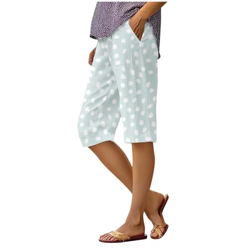 Short bermuda en gaze de coton fluide et ample pour femme de grande taille