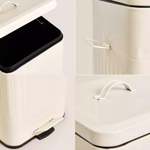 Bote de basura rectangular con pedal y cubeta interna de 30L miniatura 3