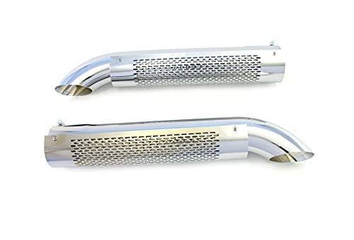 Image of Patriot Exhaust H3824 Side Tube Turnout Muffler with Chrome Shield