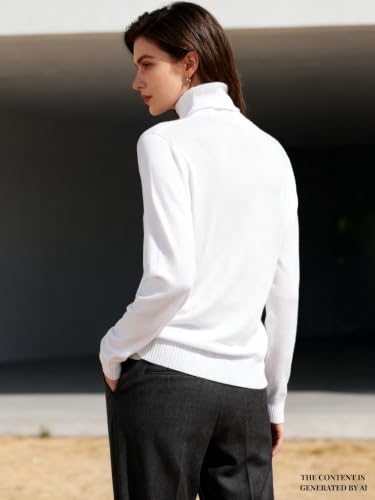 Image of DAIMIDY Turtleneck Sweater for Women Long Sleeve Knit Tops | Soft and Breathable,Ensuring You Stay Comfortable Throughout The Day.Perfect for Party, Holiday,Work,Shopping,Daily Etc.