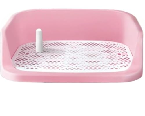 WOLKKAM フェンス ペット 犬用トイレ うんち 小便器 ペットグリッド 犬用トイレ トイレ (ピンク)