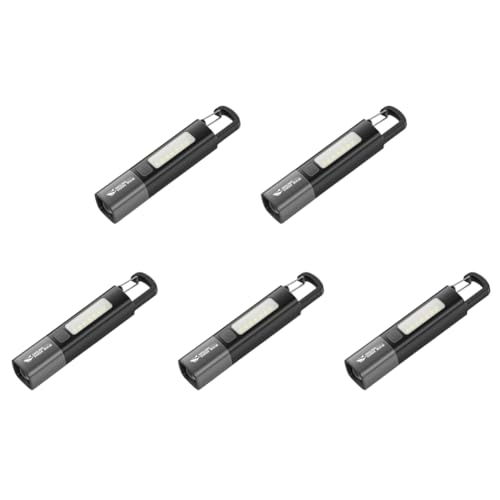 Fiorky 5pcs LED Torch Rechargeable,XPE COB Flashlight USB Charging Mini Portable LED Torch 3 Gears Power Bank Zoomable Emergency Lantern for Power Cut, Emergency, Camping, Hiking, Outdoor