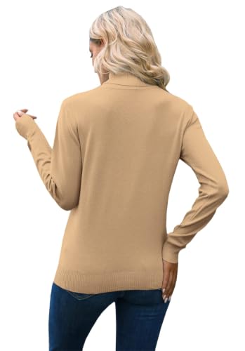 Image of DAIMIDY Turtleneck Sweaters for Women Long Sleeve Pullover Tops | Knitted Material| Soft, Warm and Breathable| High Resilience and Tensile Strength Design| Business Casual Tops| Dailywear