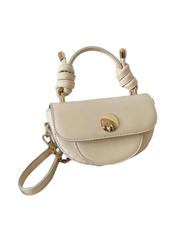 Women's Knot Strap Flap Handbags Faux Leather Top Handle Crossbody Bags Small Clutch Purses