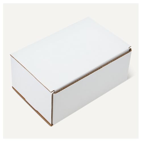 Image of Amazon Basics Cardboard Shipping Mailer Boxes, 9 inch x 6 inch x 4 inch, White, 25-Pack