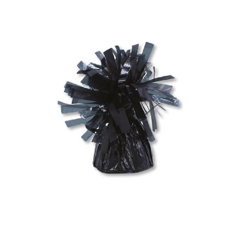 Juego de 6 pesos con flecos de colores para globos, ideales para fiestas, cumpleaños y eventos estables, decorativos y reutilizables, peso perfecto – Varzi desde 1956 (negro)
