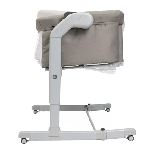 Chicco Next2Me Magic Evo Rocking Mode Baby Cot with Tilt Function, Hinged Side Panel, Adjustable Height, 4 Wheels, Includes Mattress and Travel Bag
