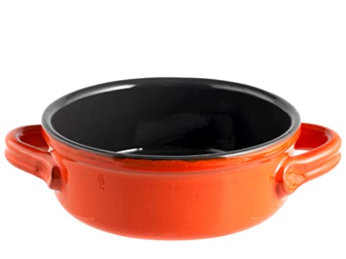 Tegame ceramica 2 manici antiaderente cm 24 arancio